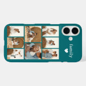 モダン ファミリー 8 枚写真 ターコイズ Case-Mate iPhoneケース (裏面 (横))
