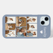 モダン ファミリー 8 枚写真 ダスティブルー Case-Mate iPhoneケース (裏面 (横))