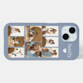 モダン ファミリー 8 枚写真 ダスティブルー Case-Mate iPhoneケース (裏面 (横))