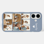 モダン ファミリー 8 枚写真 ダスティブルー Case-Mate iPhoneケース (裏面 (横))