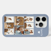 モダン ファミリー 8 枚写真 ダスティブルー Case-Mate iPhoneケース (裏面 (横))