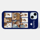 モダン ファミリー 8 枚写真 ネイビーブルー Case-Mate iPhoneケース (裏面 (横))