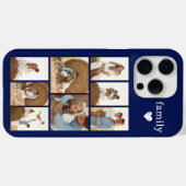 モダン ファミリー 8 枚写真 ネイビーブルー Case-Mate iPhoneケース (裏面 (横))
