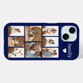 モダン ファミリー 8 枚写真 ネイビーブルー Case-Mate iPhoneケース (裏面 (横))