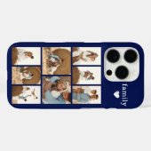 モダン ファミリー 8 枚写真 ネイビーブルー Case-Mate iPhoneケース (裏面 (横))