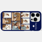 モダン ファミリー 8 枚写真 ネイビーブルー Case-Mate iPhoneケース (裏面 (横))