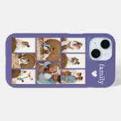 モダン ファミリー 8 枚写真 パープル Case-Mate iPhoneケース (裏面 (横))