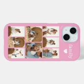 モダン ファミリー 8 枚写真 ピンク Case-Mate iPhoneケース (裏面 (横))