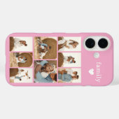 モダン ファミリー 8 枚写真 ピンク Case-Mate iPhoneケース (裏面 (横))