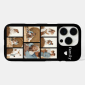 モダン ファミリー 8 枚写真 ブラック Case-Mate iPhoneケース (裏面 (横))