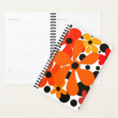 モダン・ファンキーオレンジ・黄色の花 プランナー手帳 (ディスプレー)