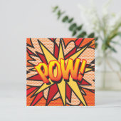 モダン ファン カラフル コミックブック POW 招待状 (スタンド正面)