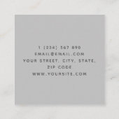 モダン ファン ゲーム テスト ゲーマー トレンディ グラフィックス クール スクエア名刺 (裏面)