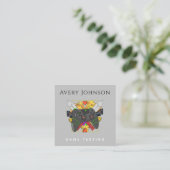 モダン ファン ゲーム テスト ゲーマー トレンディ グラフィックス クール スクエア名刺 (スタンド正面)