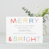 モダン ファン タイプ メリー＆ブライト ホリデーパーティー 招待状 (スタンド正面)