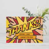 モダン ファン タイポグラフィック サンキューカード (スタンド正面)