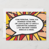 モダン ファン タイポグラフィック サンキューカード (裏面)