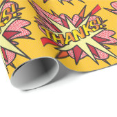 モダン ファン タイポグラフィック サンクス ありがとうございます ラッピングペーパー (ロールコーナー)