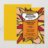 モダン ファン ブライズ シャワー コミック ブック インビテーションポストカード (正面/裏面)