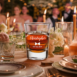 モダン ファーザー・オブ・ザ・グルーム パーソナライズド ウェディング ショットグラス