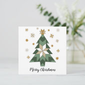 モダン ファームハウス キルト ツリー フラット カード (スタンド正面)