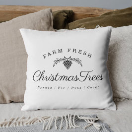 モダン ファームハウス ファーム フレッシュ クリスマスツリー クッション