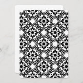 モダン ファームハウス ブラック アンド ホワイト タイル 招待状 (正面/裏面)
