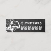 モダン フィットネス トレーナー ボディビルディング ジム インストラクター ロイヤリティカード (正面)