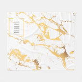 モダン フェイクゴールド アブストラクト パターン フリースブランケット (正面(横))