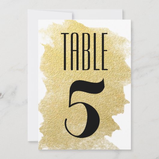 モダン フェイク ゴールド 招待状 (正面)