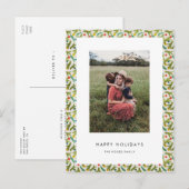 モダン&フェスティバルのクリスマスパターン写真 ポストカード (正面/裏面)