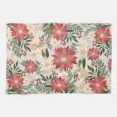 モダン&フェスティバルボタニカルポインセチア キッチンタオル (横)