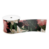 モダン&フェスティバルボタニカルポインセチア サテンリボン (リール)