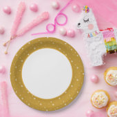 モダン&フェスティバル金ゴールドキラキラ星 ペーパープレート (パーティー)