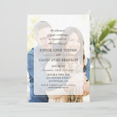 モダン フェード フォト ジオメトリック ウェディング 招待状 (スタンド正面)