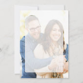 モダン フェード フォト ジオメトリック ウェディング 招待状 (裏面)