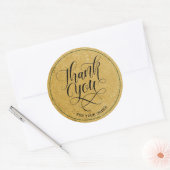 モダン フォイル ゴールド ご注文ありがとうございます ラウンドシール (封筒)