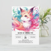 モダン フォックス バースデー 招待状 (スタンド正面)