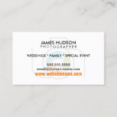 モダン フォトグラファー カメラとカラフルなシャッター 名刺 (裏面)