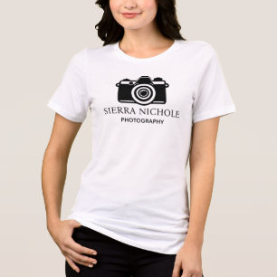 モダン フォトグラフィー カメラ ブラック トライブレンドTシャツ