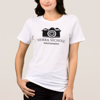 モダン フォトグラフィー カメラ ブラック トライブレンドTシャツ
