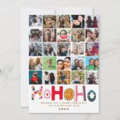 モダン フォトコラージュ Ho Ho Ho クリスマスカード (正面)