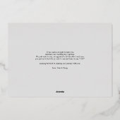 モダン フォト ウェディング サンクス 箔招待状 (裏面)