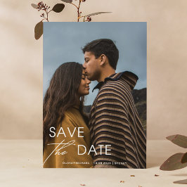 モダン フォト ウェディング & ミニマリスト Save the Date 招待状