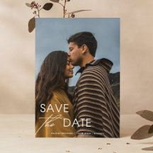 モダン フォト ウェディング & ミニマルな Save the Date