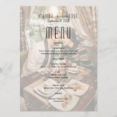 モダン フォト ウェディング レセプション メニュー (正面)