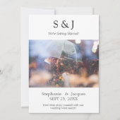 モダン フォト ウェディング ワード サーチ セーブ ザ デート - W2 招待状 (裏面)