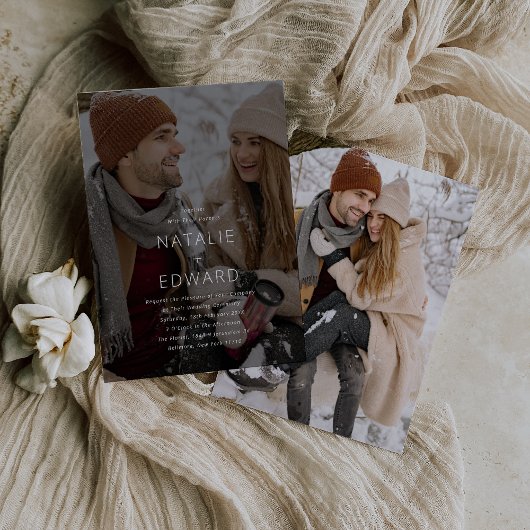 モダン フォト ウェディング 招待状