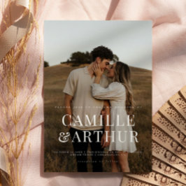 モダン フォト エレガント おしゃれ ウェディング 招待状