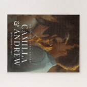 モダン フォト エレガント ウェディング ジグソーパズル (横)